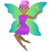 🧚🏽‍♀️ woman fairy: medium skin tone display on JoyPixels